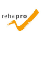 Das Logo der Fachstelle rehapro in Kombination mit dem Logo des Bundesministeriums für Arbeit und Soziales